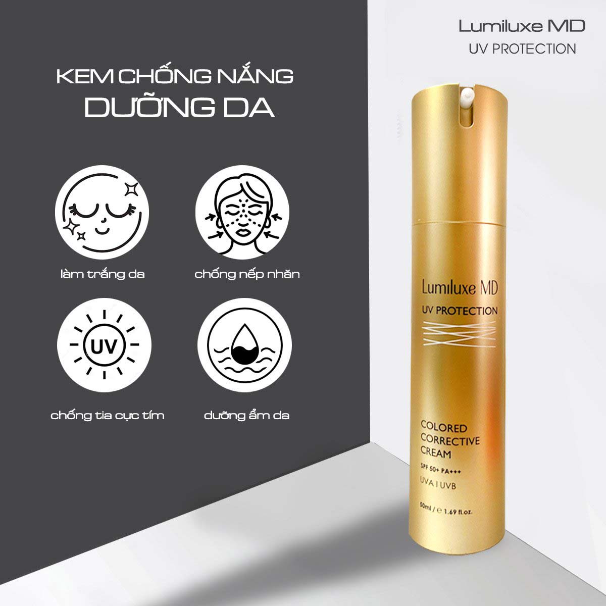 Lumiluxe MD UV Protection Colored Corrective Cream SPF 50 PA+++
